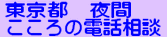 夜間こころの電話相談のご案内