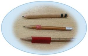滑り止めの工夫をした鉛筆
