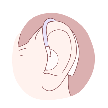 補聴器の装着イメージ